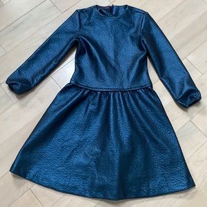 GEM girls navy shimmer stretch dress